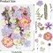 50Pcs Dried Pressed Flowers Resin Mould Real Pressed Flowers Natural Dry Leaves Bulk Mixed Colorful Daisy Herbs Kit with Tweezers for Scrapbooking DIY Candle Jewelry Crafts Making Nails(Purple)